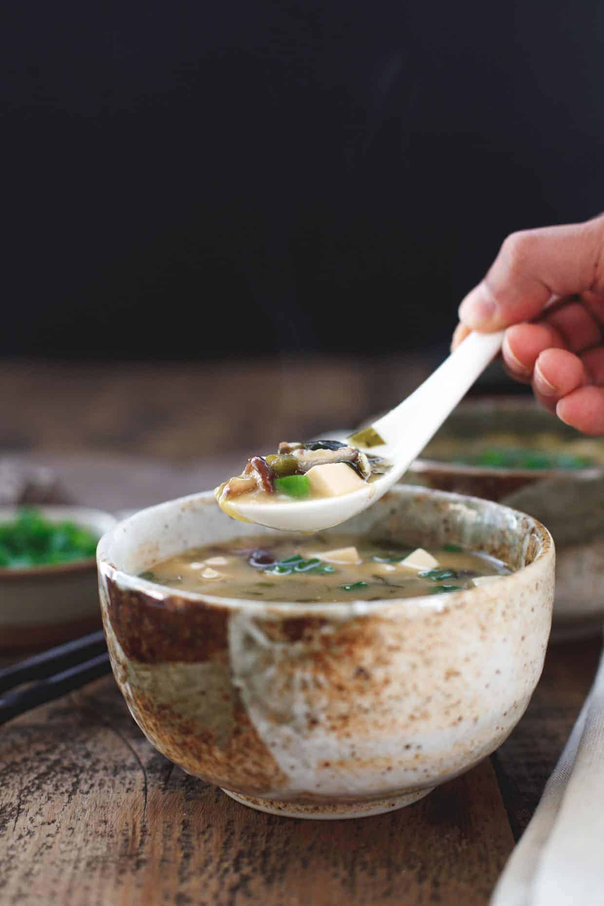 Shiitake Miso Soup with Silken Tofu Snixy Kitchen Snixy Kitchen