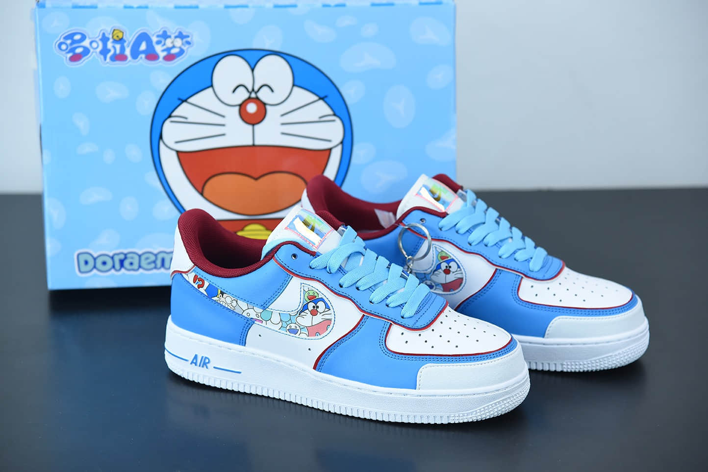 耐克Doraemon x Nike Air Force 1哆啦A梦联名空军一号低帮运动休闲板鞋纯原版本 货号：BQ8988106莆田纯原鞋社区