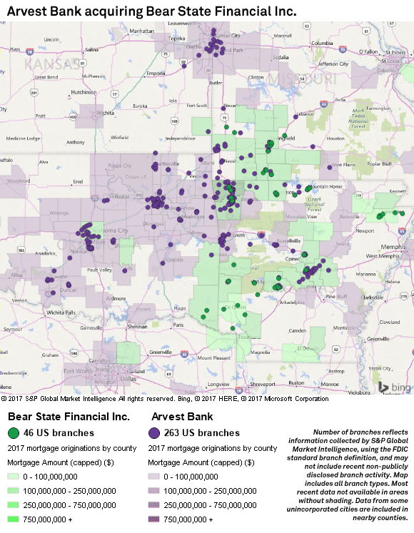 In Arkansas, Arvest Bank buying Bear State Financial in 391M allcash
