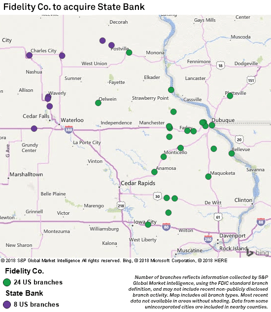 2 Iowa banks strike allcash deal S&P Global Market Intelligence