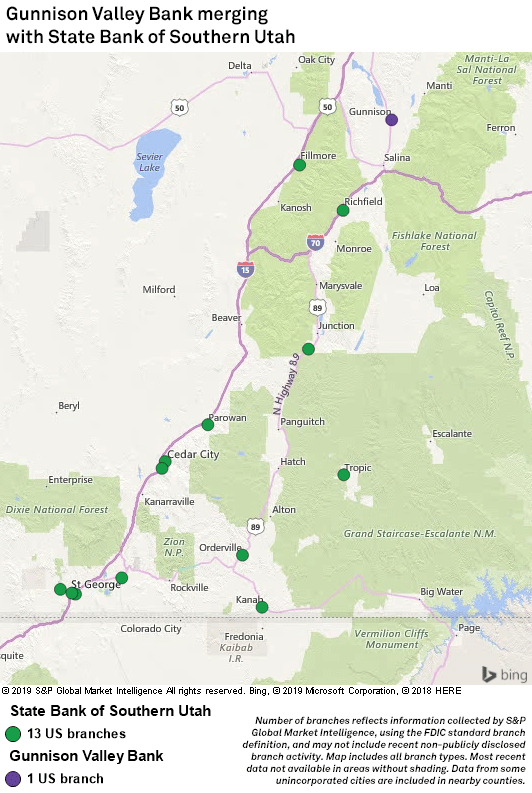 Gunnison Valley Bank to merge with instate peer State Bank of Southern
