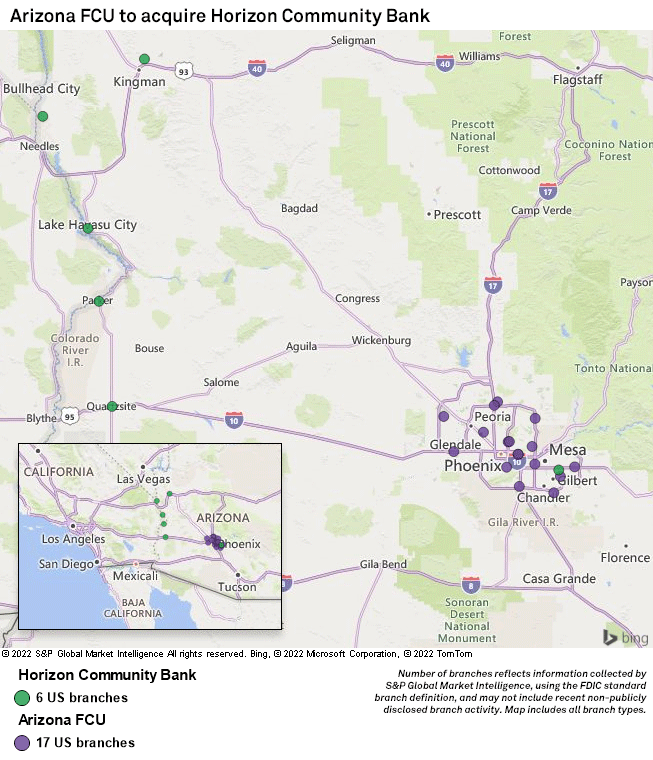 Arizona FCU to acquire Horizon Community Bank for 91.4M in cash S&P