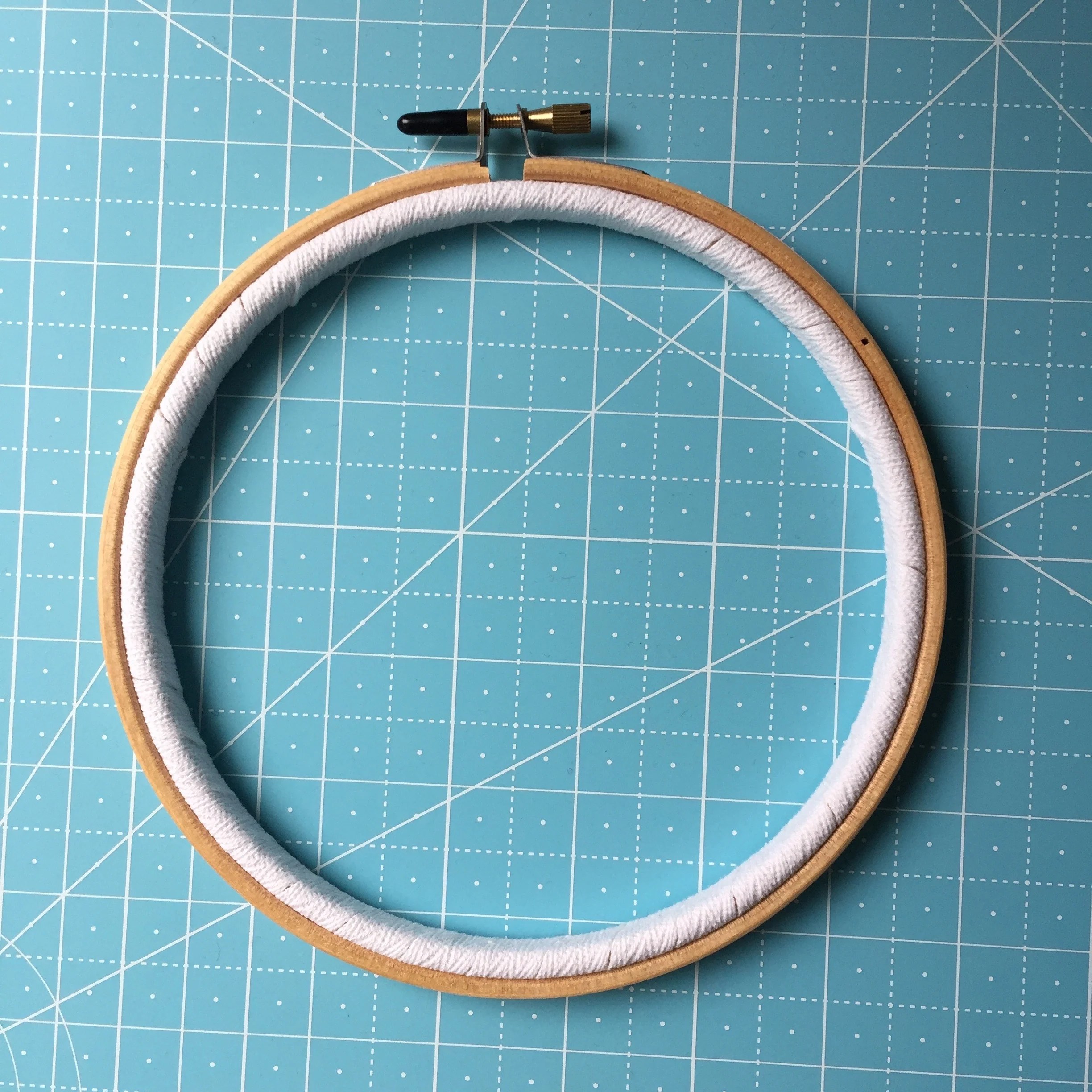 Improve Fabric Tension by Binding Your Embroidery Hoop Snuggly Monkey