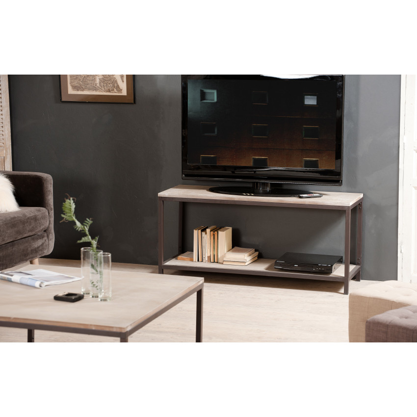 Meuble tv design industriel couleur bois Malone So Inside