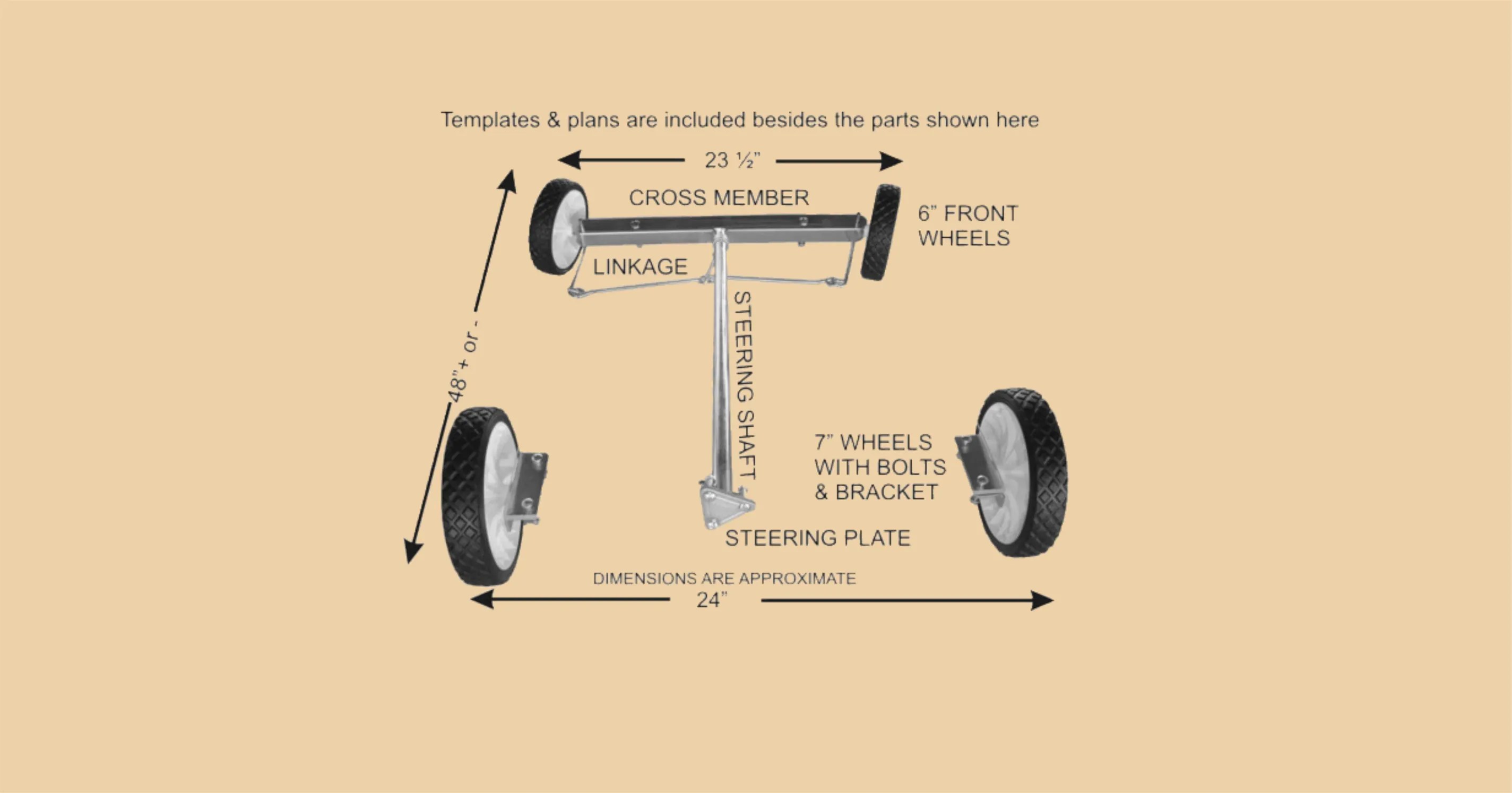 DIY soapbox (soap box) gravity race car kit, by Derby Gokit.
