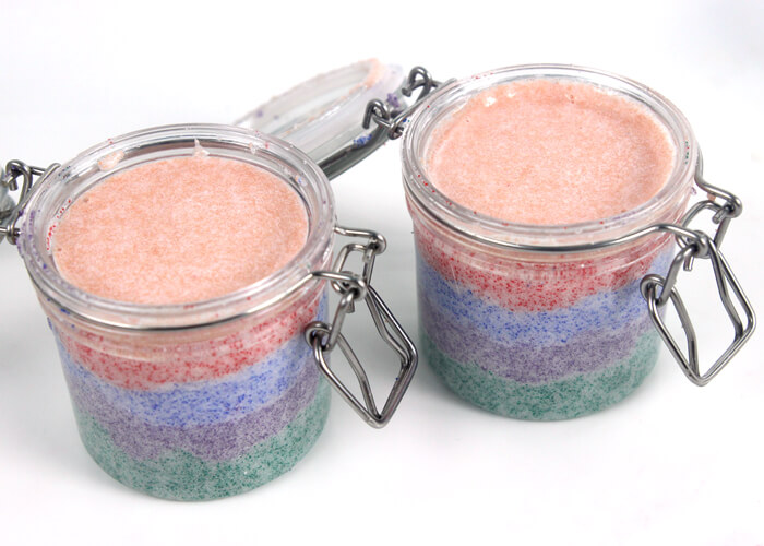 Rainbow Jojoba Bead Sugar Scrub Teach Soap