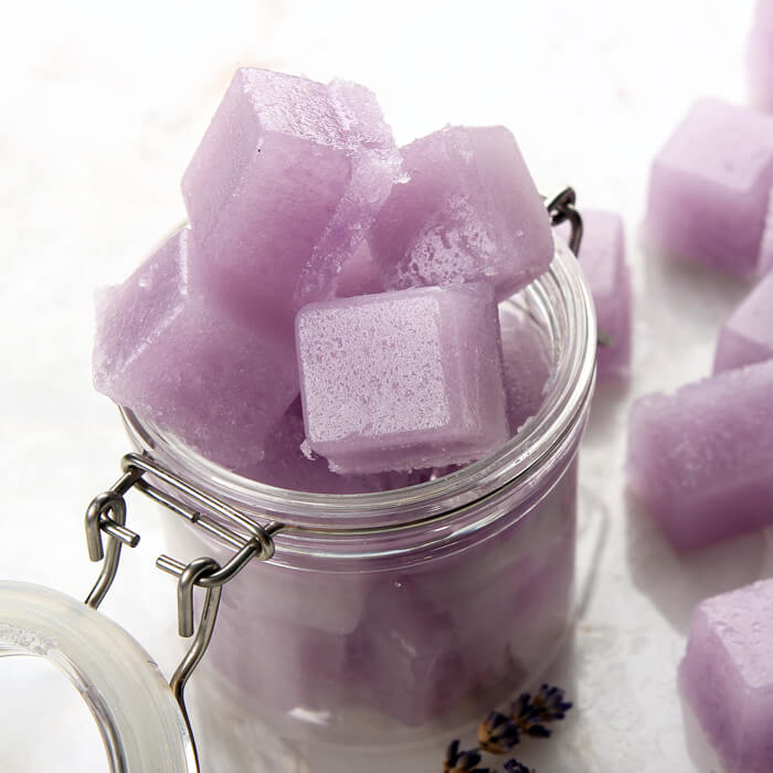 DIY Violet Sugar Scrub Cubes Soap Queen