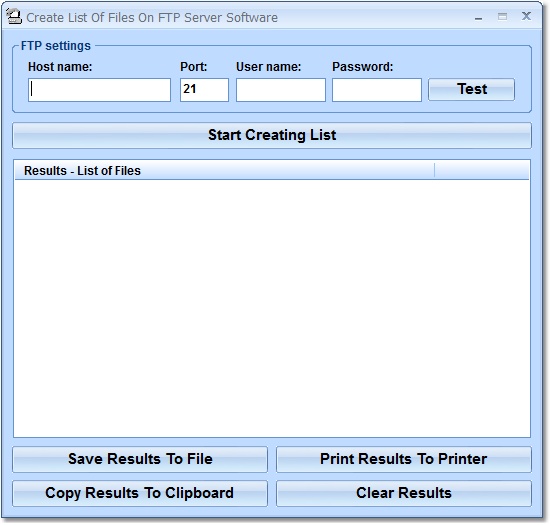 How to Create List of Files On FTP Server