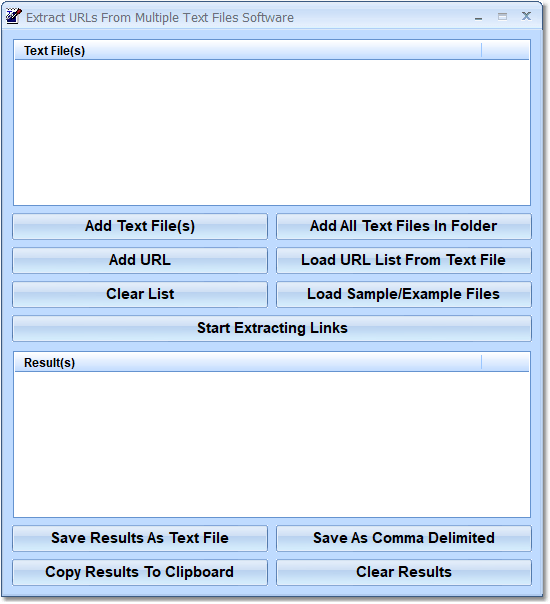 Extract URLs From Multiple Text Files Software