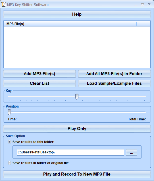 MP3 Key Shifter Software