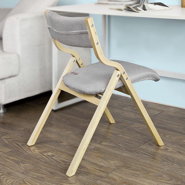 0SoBuy® Wooden Padded Folding Dining Chair Office Chair Desk Chair