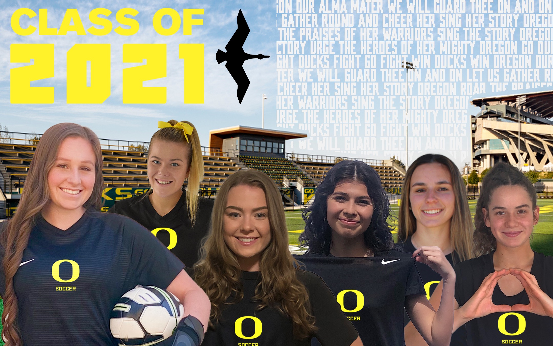University of Oregon women's soccer team signs six class of 2021