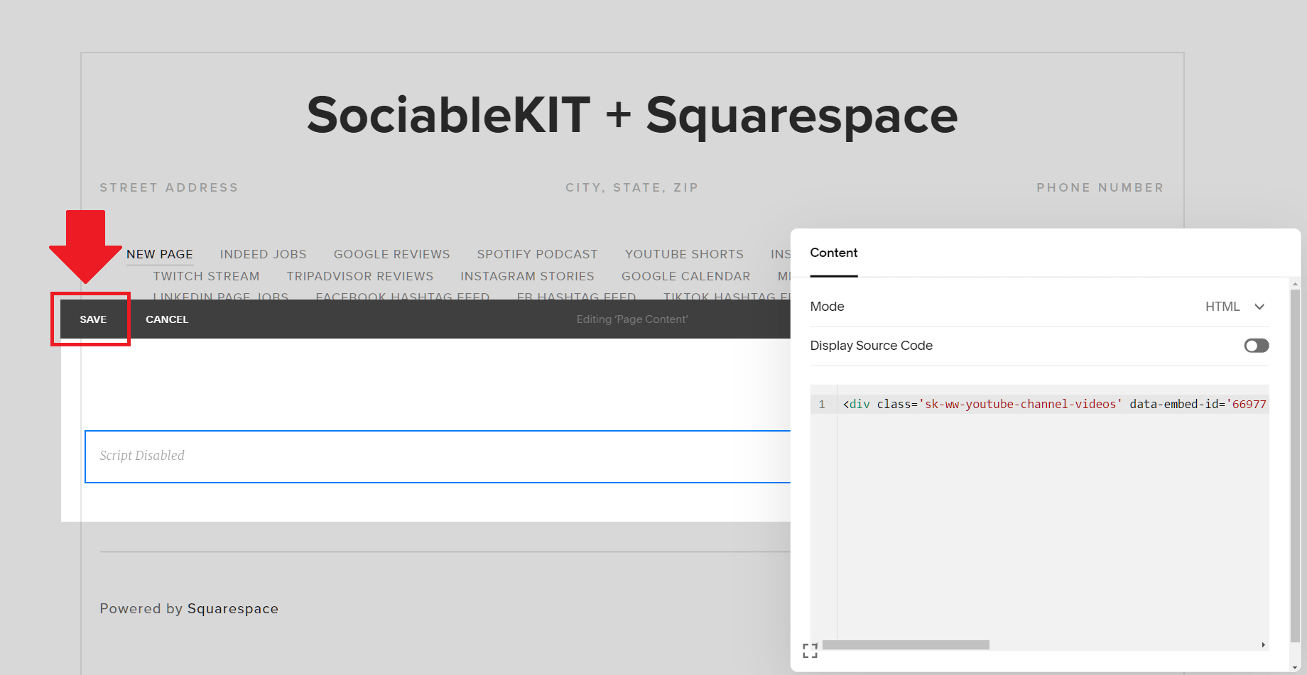How To Display Facebook Page Events On Squarespace?