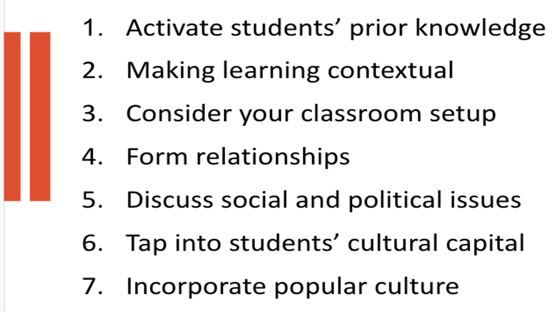 Be the Change Getting Started with Culturally Responsive Teaching