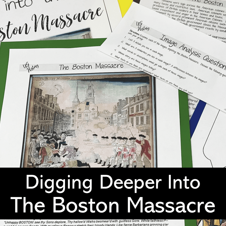 The Boston Massacre Image Analysis Activity Social Studies Success