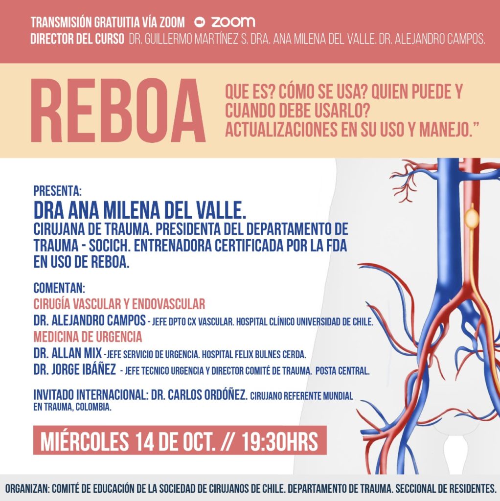 Sesión «REBOA. Qué es? Cómo se usa? Quién puede y cuándo debe usarlo