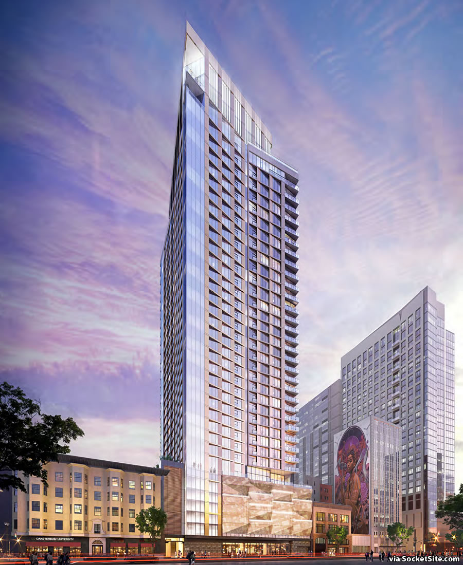 SocketSite™ Proposed Oakland Tower Design Refined, Sticking Point Remains
