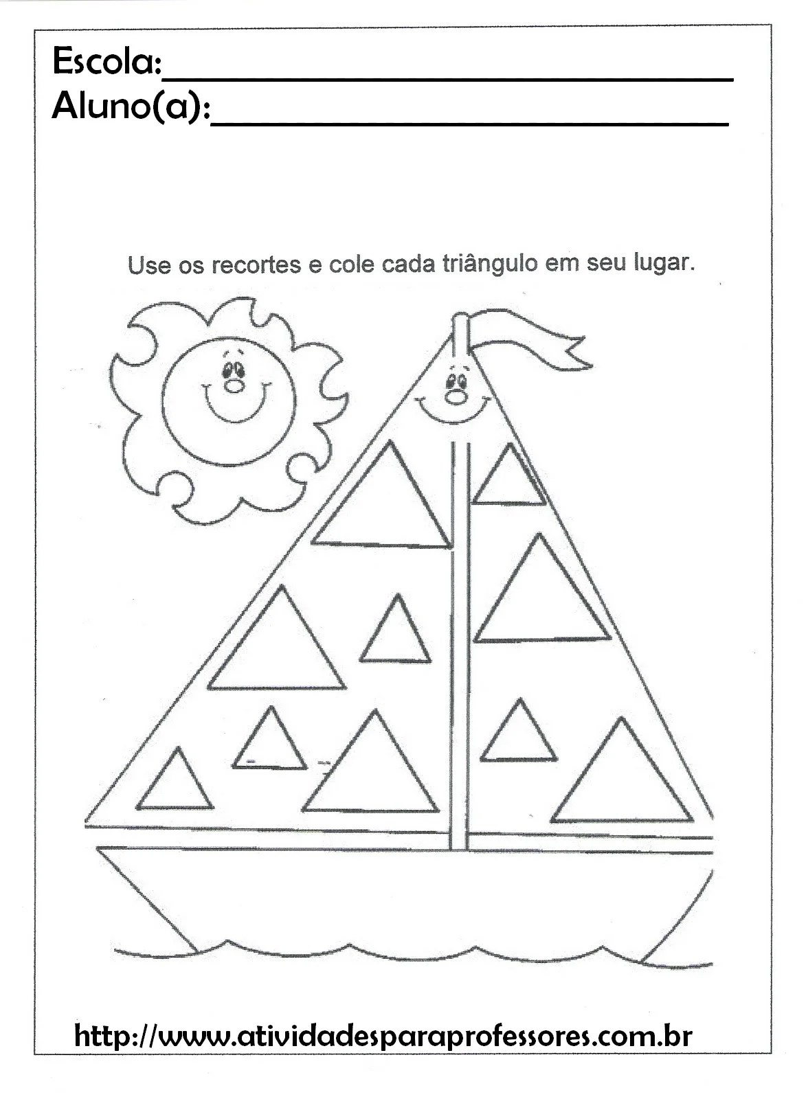 ATIVIDADES COM FORMAS GEOMÉTRICAS — SÓ ESCOLA