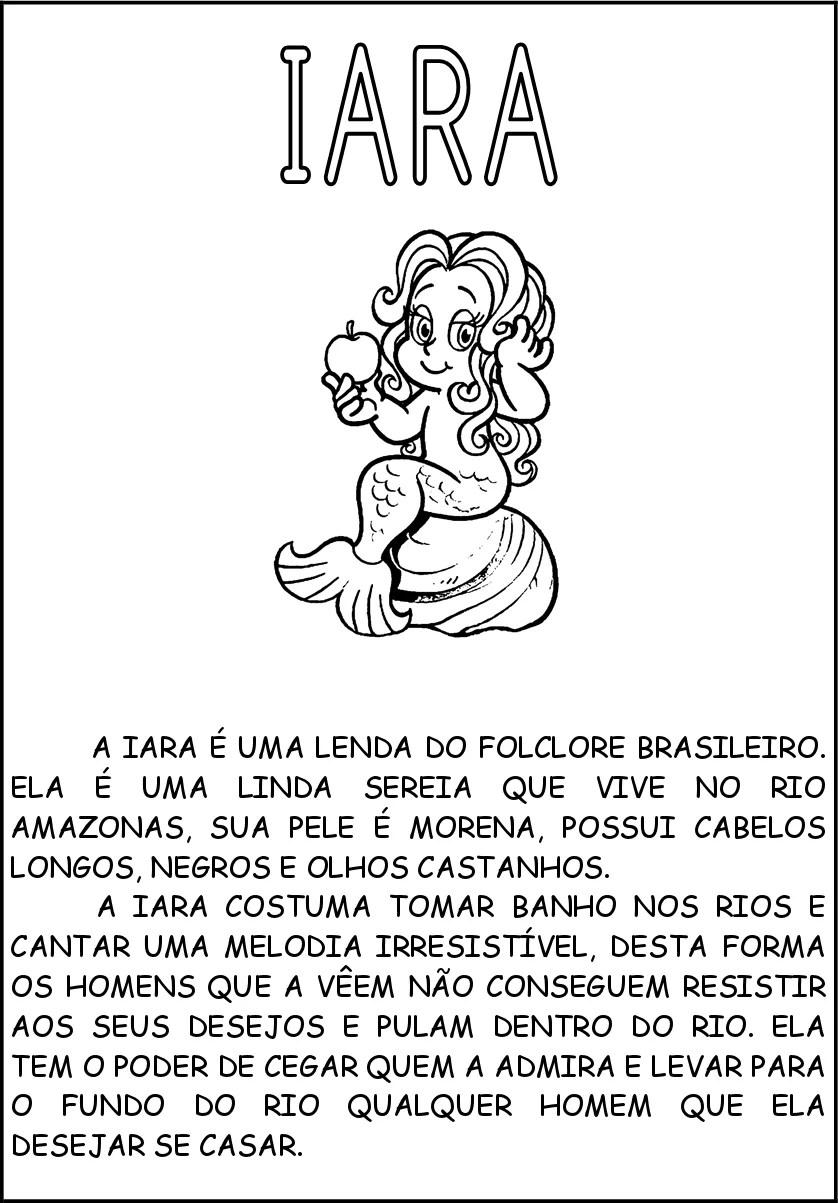 A Iara para imprimir — SÓ ESCOLA