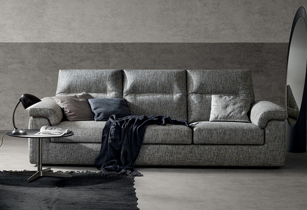 Divano relax con sedute estraibili Gregory, outlet divani, SOFA CLUB