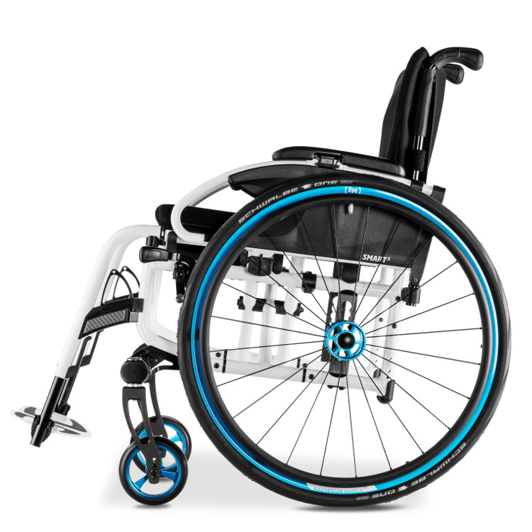Fauteuil roulant manuel MEYRA SMART S à double main courante Fauteuil