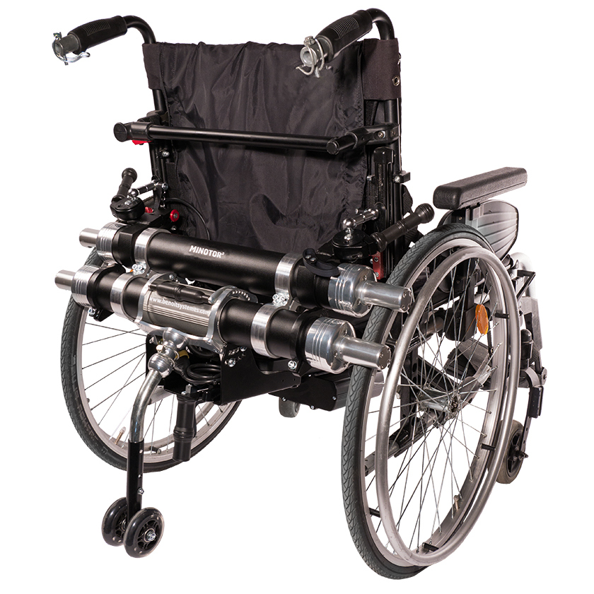 Motorisation électrique MAXI MINOTOR 2 pour fauteuil roulant manuel