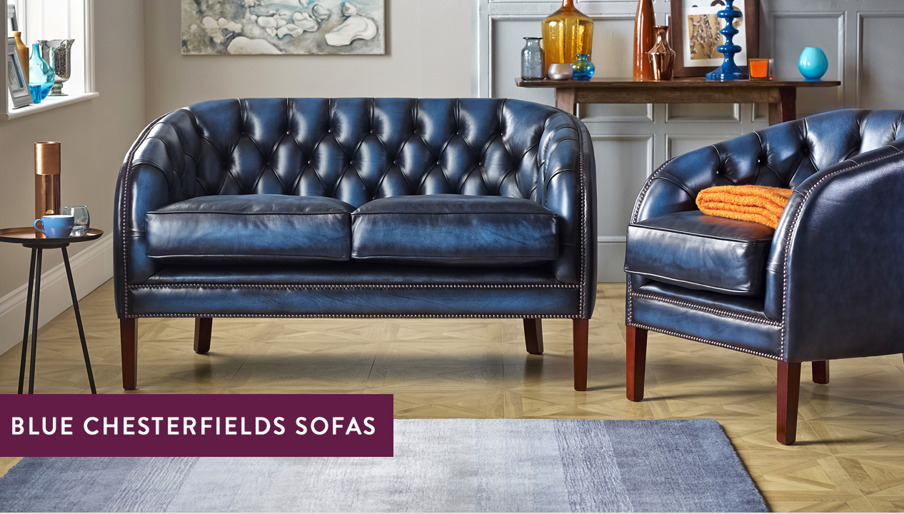 Blue Chesterfield Sofas Luxury Tufted Styles Sofas by Saxon