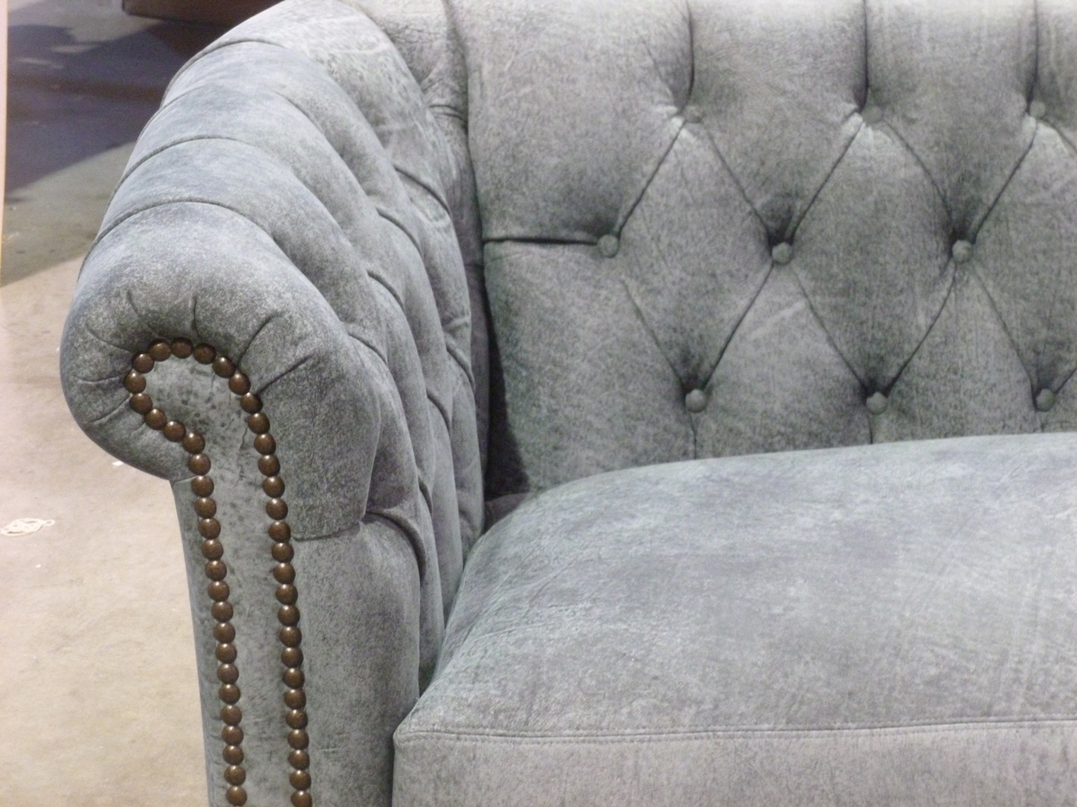 Custom Lilia Loveseat with Nailheads Sofa U Love