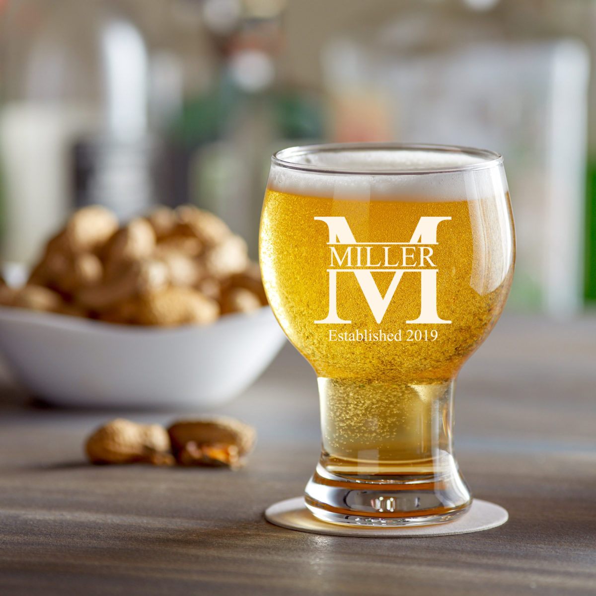 Personalized Craft Beer Glass Miller Design