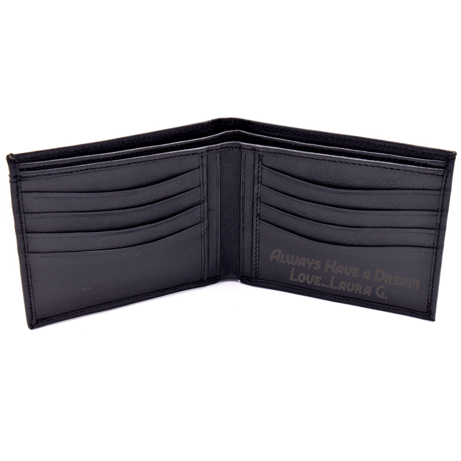 Personalized Leather BiFold Wallet