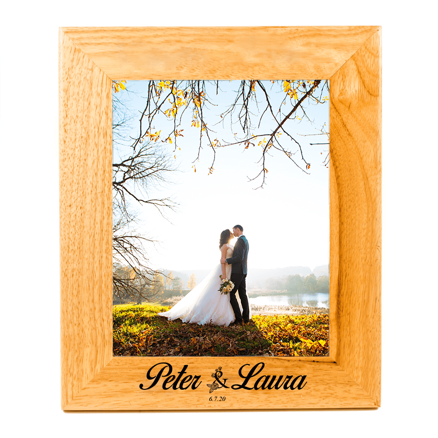 Personalized Wooden Picture Frame Couple Design