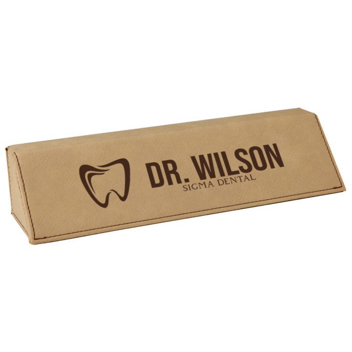 Personalized Leatherette Small Dental Desk Name Plate Sofia's Findings