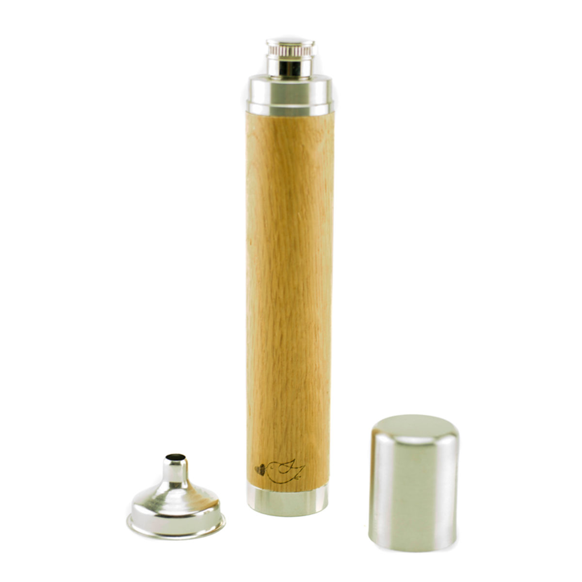 Personalized Wooden Hip Flask Bottle Stainless Steel 50ml