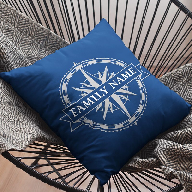 Personalized Nautical Boat Throw Pillow