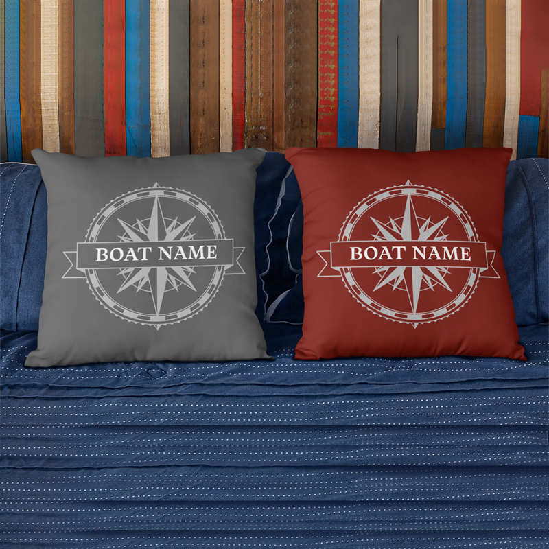 Personalized Nautical Boat Throw Pillow