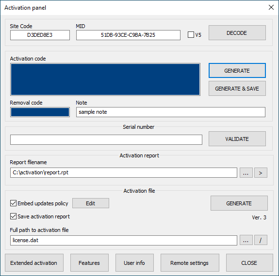 6.4.5 Activation panel Software protection, licensing and copy