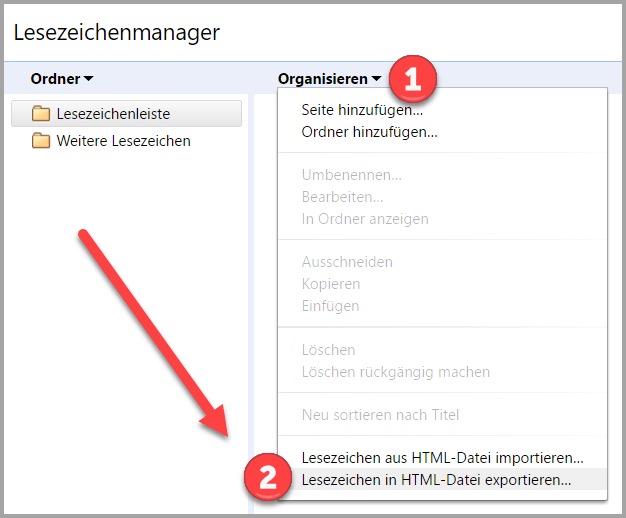 Export und Import der BrowserLesezeichen softmanagement blog
