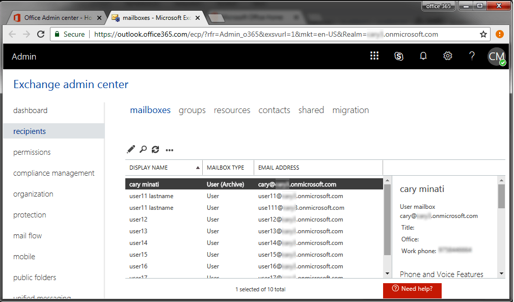 How to grant full access permission of mailbox to another user