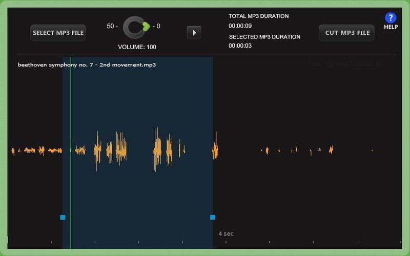 MP3 Cutter editor gratuito y online para tus Mp3