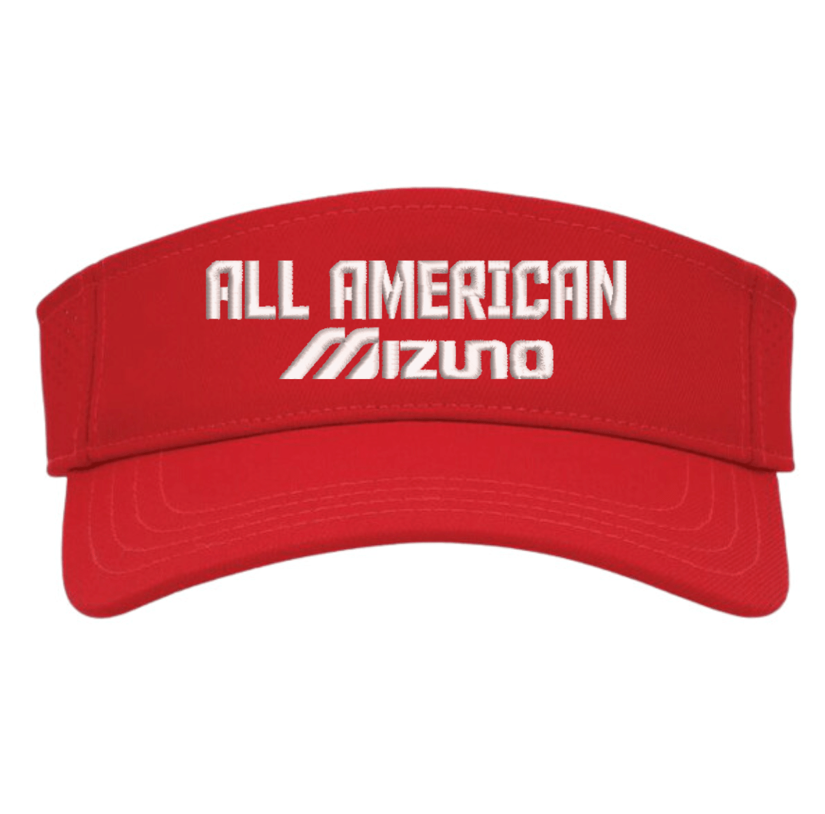 AllAmerican Mizuno Red Visor All American Softball School