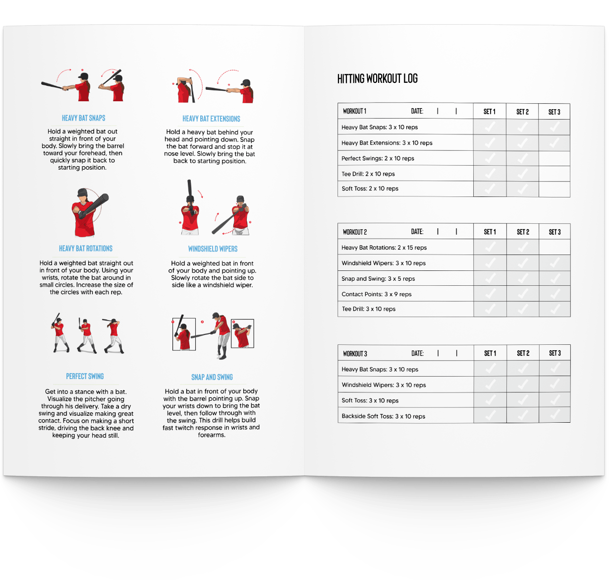 Softball Hitting Workout Log Softball Spot