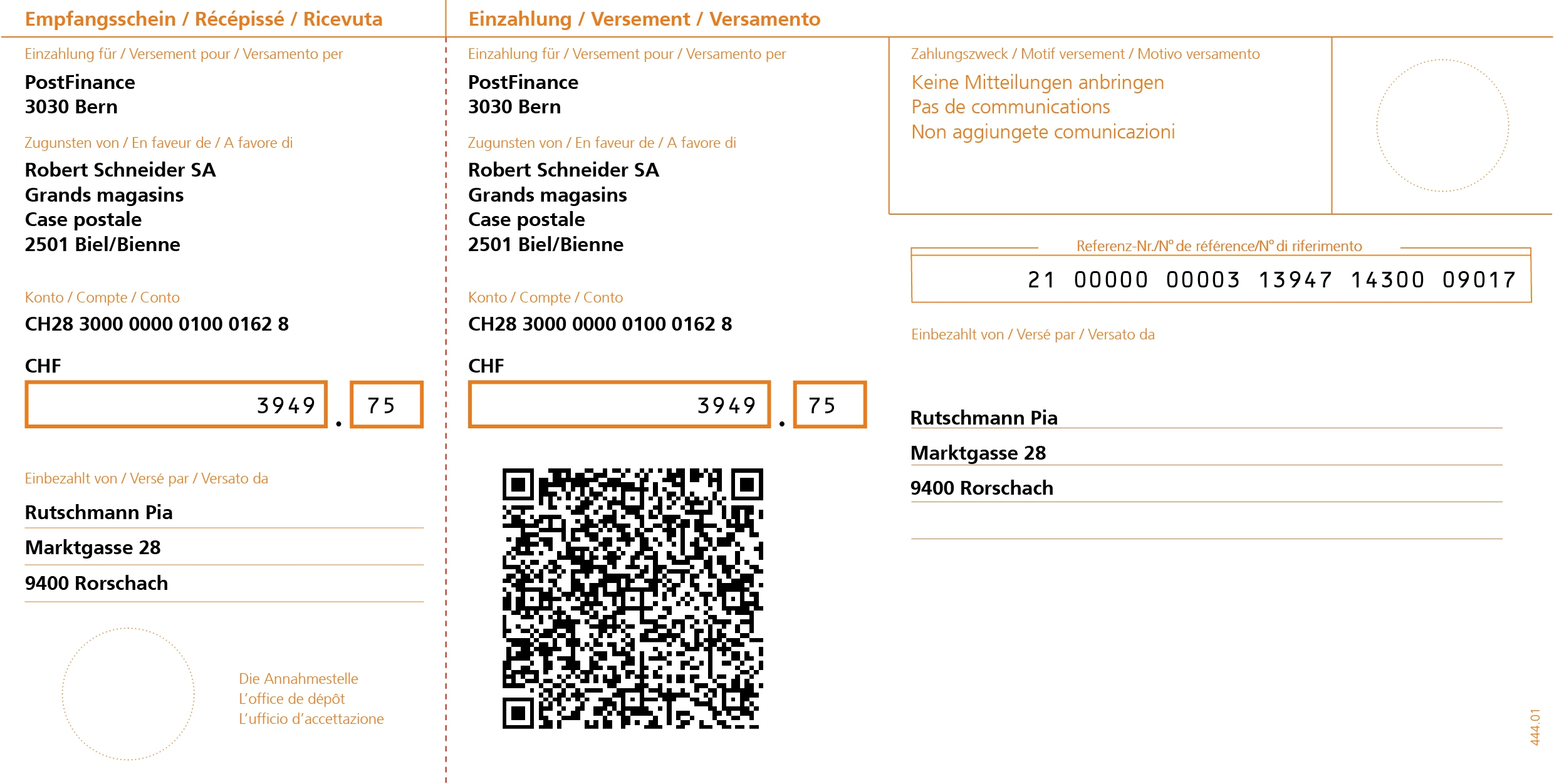Nuova polizza di versamento con codice QR softCodex Web Hosting