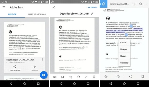 Transforme o smartphone em scanner com o Adobe Scan