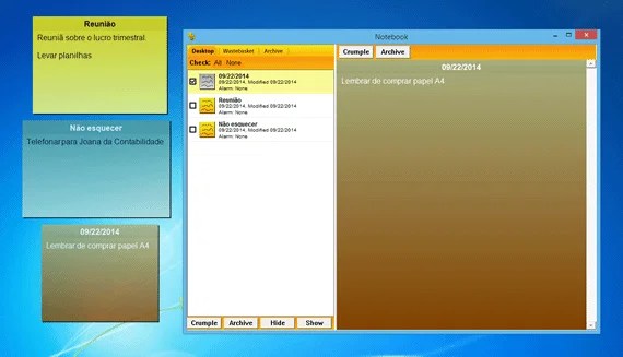 Crie notas autoadesivas com o Hott Notes