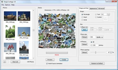 Faça colagem de fotos com o Shape Collage