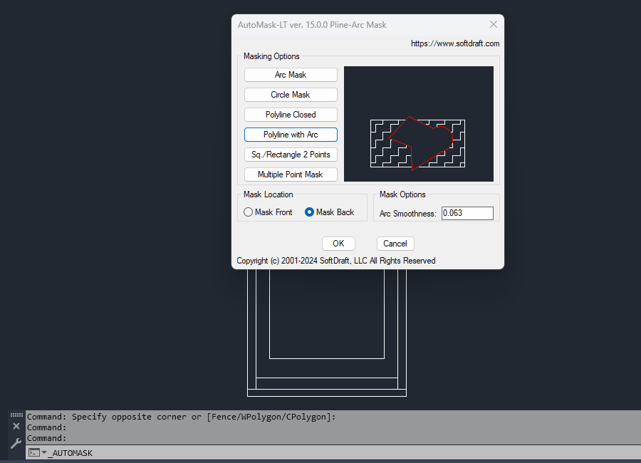 AutoMaskLT Add Wipeout Mask to Arcs and Circles Software Plugins