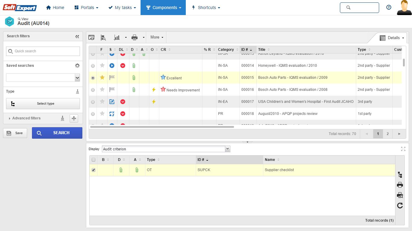 Audit Planning and Control Software SoftExpert Audit