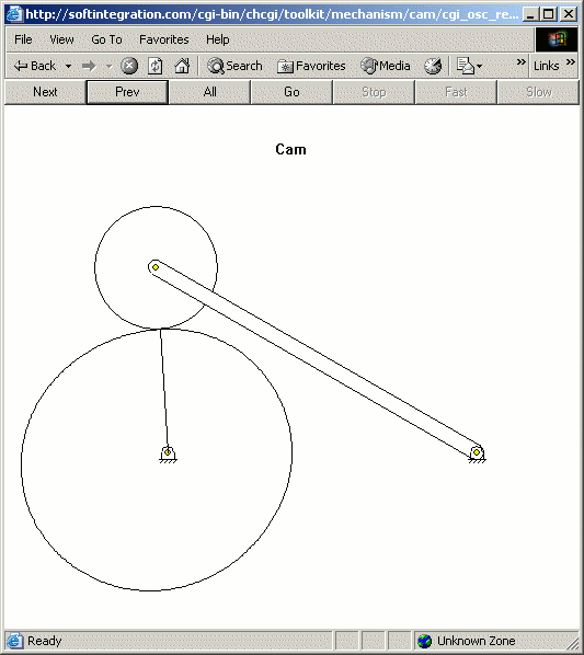 Interactive Cam Mechanism Design Oscillating Follower