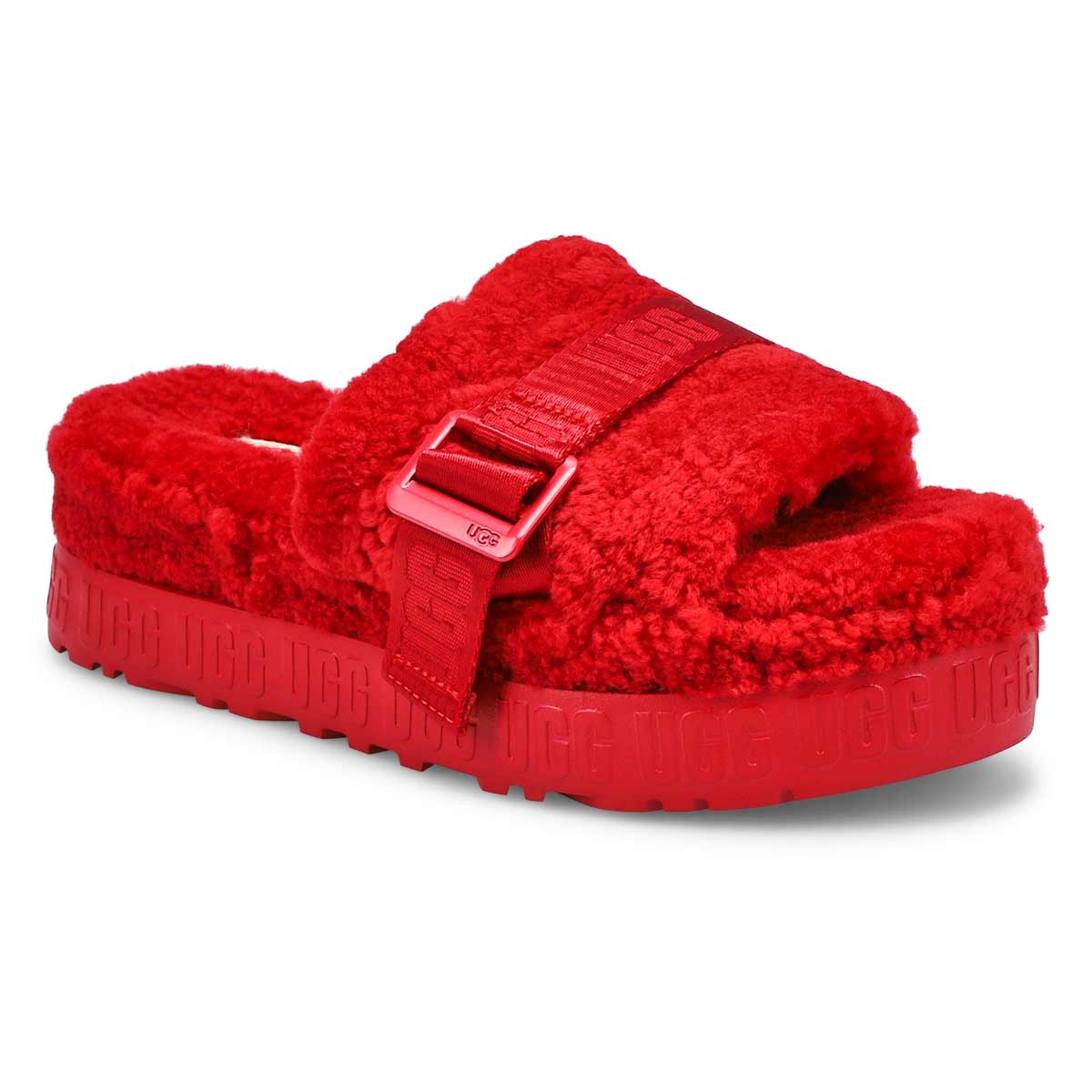 UGG Women's Fluffita Sheepskin Slipper Red