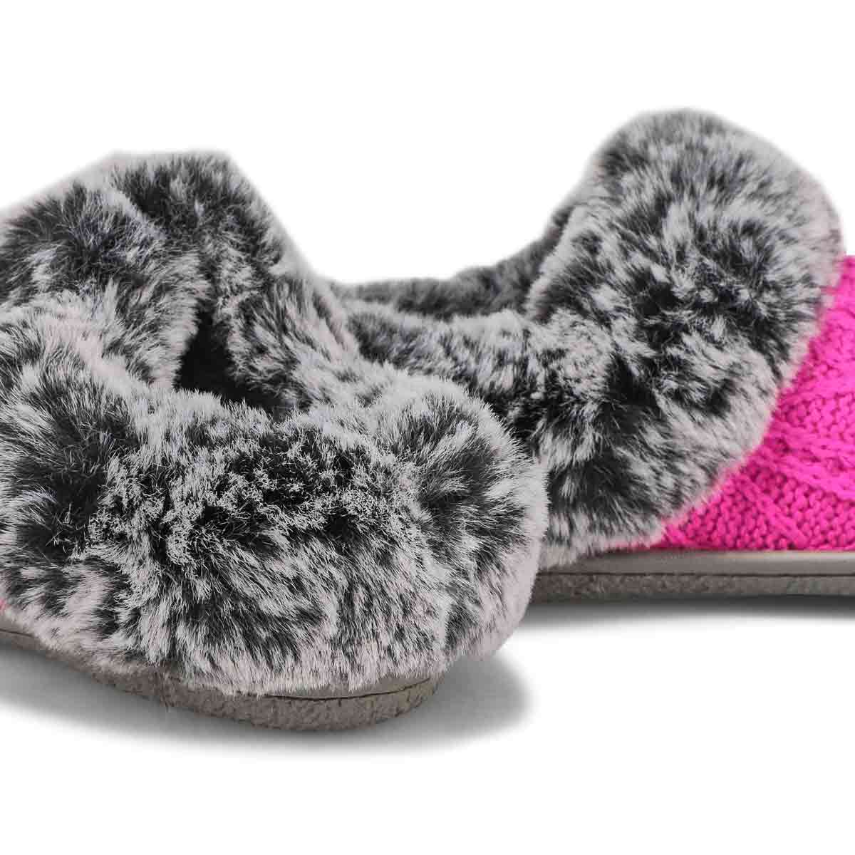 SoftMoc Women's Clipper Knit Faux Fur Slipper